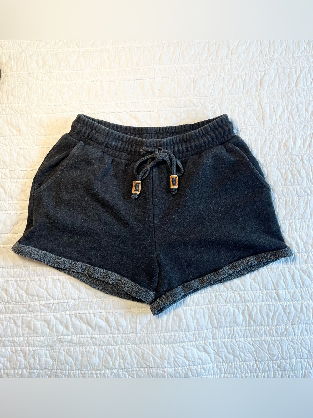 tentree Dark Gray Bamone Fleece Sweat Shorts Size Small